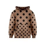 Polka Dots - Black on French Beige Kid s Pullover Hoodie