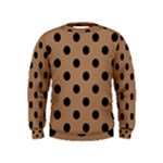Polka Dots - Black on French Beige Kid s Sweatshirt