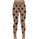 Polka Dots - Black on French Beige Yoga Leggings