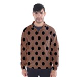 Polka Dots - Black on French Beige Wind Breaker (Men)