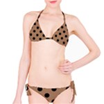 Polka Dots - Black on French Beige Bikini Set