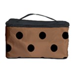 Polka Dots - Black on French Beige Cosmetic Storage Case