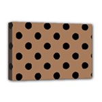 Polka Dots - Black on French Beige Deluxe Canvas 18  x 12  (Stretched)
