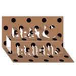 Polka Dots - Black on French Beige Best Friends 3D Greeting Card (8x4)