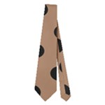 Polka Dots - Black on French Beige Necktie (Two Side)