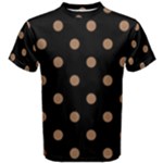 Polka Dots - French Beige on Black Men s Cotton Tee