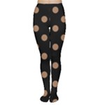 Polka Dots - French Beige on Black Women s Tights