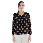 Polka Dots - French Beige on Black Wind Breaker (Women)