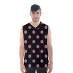 Polka Dots - French Beige on Black Men s Basketball Tank Top