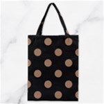 Polka Dots - French Beige on Black Classic Tote Bag