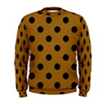 Polka Dots - Black on Golden Brown Men s Sweatshirt