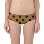 Polka Dots - Black on Golden Brown Classic Bikini Bottoms