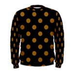 Polka Dots - Golden Brown on Black Men s Sweatshirt