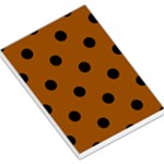 Polka Dots - Black on Brown Large Memo Pads