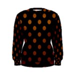 Polka Dots - Brown on Black Women s Sweatshirt