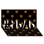 Polka Dots - Brown on Black #1 DAD 3D Greeting Card (8x4)