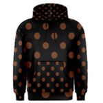 Polka Dots - Auburn Brown on Black Men s Pullover Hoodie