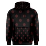 Polka Dots - Dark Sienna Brown on Black Men s Pullover Hoodie
