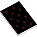 Polka Dots - Dark Sienna Brown on Black Large Memo Pads