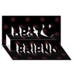 Polka Dots - Dark Sienna Brown on Black Best Friends 3D Greeting Card (8x4)
