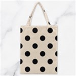Polka Dots - Black on Champagne Orange Classic Tote Bag
