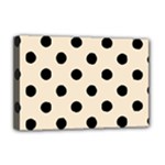 Polka Dots - Black on Champagne Orange Deluxe Canvas 18  x 12  (Stretched)