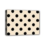 Polka Dots - Black on Champagne Orange Mini Canvas 7  x 5  (Stretched)