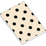 Polka Dots - Black on Champagne Orange Large Memo Pads