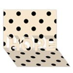 Polka Dots - Black on Champagne Orange HOPE 3D Greeting Card (7x5)