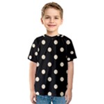 Polka Dots - Champagne Orange on Black Kid s Sport Mesh Tee