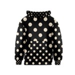 Polka Dots - Champagne Orange on Black Kid s Pullover Hoodie