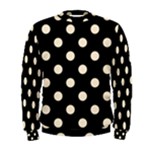 Polka Dots - Champagne Orange on Black Men s Sweatshirt