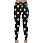 Polka Dots - Champagne Orange on Black Yoga Leggings