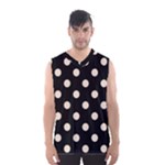 Polka Dots - Champagne Orange on Black Men s Basketball Tank Top