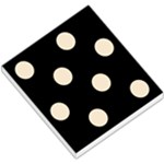 Polka Dots - Champagne Orange on Black Small Memo Pads