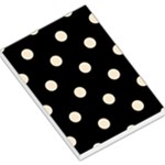 Polka Dots - Champagne Orange on Black Large Memo Pads