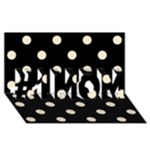 Polka Dots - Champagne Orange on Black #1 MOM 3D Greeting Cards (8x4)