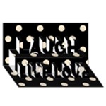 Polka Dots - Champagne Orange on Black Laugh Live Love 3D Greeting Card (8x4)