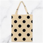 Polka Dots - Black on Peach Orange Classic Tote Bag