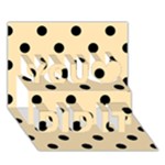 Polka Dots - Black on Peach Orange You Did It 3D Greeting Card (7x5)