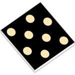 Polka Dots - Peach Orange on Black Small Memo Pads