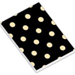 Polka Dots - Peach Orange on Black Large Memo Pads