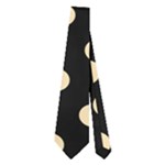 Polka Dots - Peach Orange on Black Necktie (Two Side)