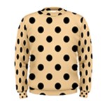 Polka Dots - Black on Sunset Orange Men s Sweatshirt