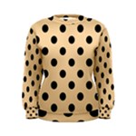 Polka Dots - Black on Sunset Orange Women s Sweatshirt