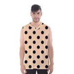 Polka Dots - Black on Sunset Orange Men s Basketball Tank Top
