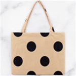 Polka Dots - Black on Sunset Orange Mini Tote Bag