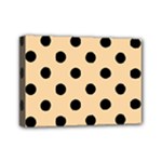 Polka Dots - Black on Sunset Orange Mini Canvas 7  x 5  (Stretched)