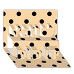 Polka Dots - Black on Sunset Orange You Did It 3D Greeting Card (7x5)