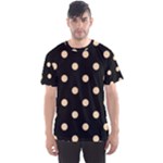 Polka Dots - Sunset Orange on Black Men s Sport Mesh Tee